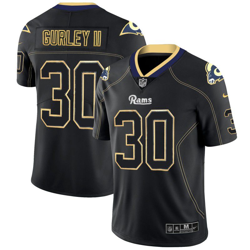 Men Los Angeles Rams #30 Gurley ii Nike Lights Out Black Color Rush Limited NFL Jerseys->atlanta falcons->NFL Jersey